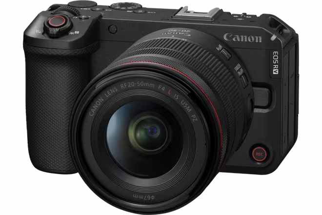  EOS R6 V mirrorless camera and RF 20-50MM F4L IS USM PZ
